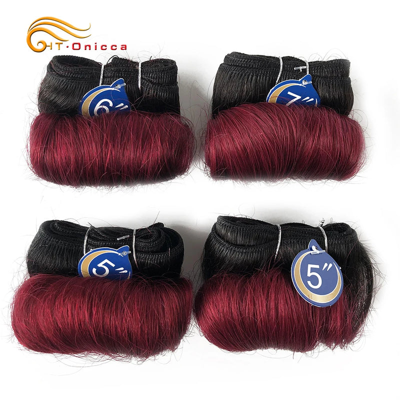 Curly Hair Bundles Malaysian Human Hair Weave Bundles 4Pcs/Lot Short Hair Products Wavy Bundles Human Hair Extensions