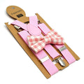 Baby Kids British Style Suspenders and Bow Tie Set Boys Braces Bowties Girls Tirantes Popular Three Clip Suspenders Elasticity