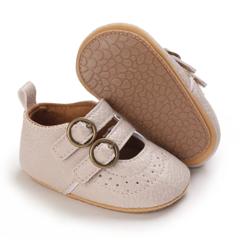 NEW Baby Baptist Shoes Girl Boy Shoes Lace Rubber Sole Anti-slip Toddler First Walkers Infant Crib Shoes Newborn Girl Moccasins