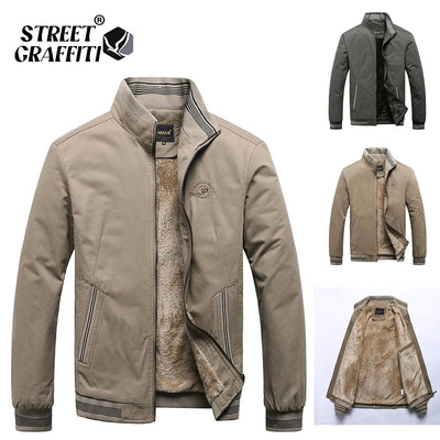 Autumn Men Jackets 100% Cotton Chaqueta Casual Solid | SAMAG