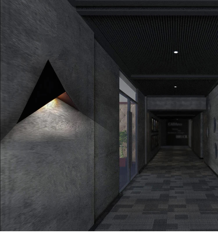 Creative Triangle Wall Lamp Nordic Led Wall Light Living Room Background Bedside Lamps Stairs Indoor Bra Wall Sconce Lighting
