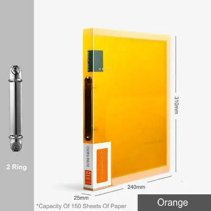 Fashion Colors Ring Binder A4 File Folder Folder 2-Rings Office Document Organizer File Storage A4 Binder Folder With Rings