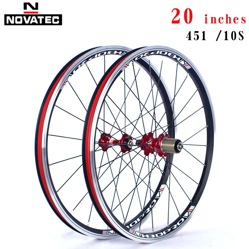 Bicycle Wheelset 20inch Novatec A271/F372SB V brake 451 406 4bearing 7-11speed 20 24H Aluminum alloy Folding wheels With QR
