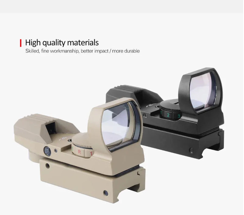 Hot 20mm Rail Riflescope Hunting Optics Holographic Red Dot Sight Reflex 4 Reticle Scope Collimator Sight