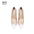 elegant Heels for womenLuxury Genuine Leather High Heels Shoes Mixed Colors Women's Pumps Stiletto Fashion Sexy Prom Shoes women