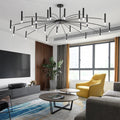 Black Chandelier Living room Foyer Hotel Large Chandelier Indoor Nordic Post Modern Loft Industiral Vintage Chandelier Lighting