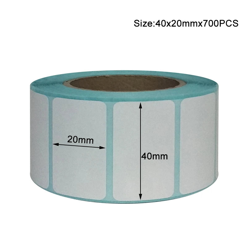 20x10mm Shipping Labels- 700 barcode sticker Per Roll Strongest & THICKEST - Thermal Postage BPA Free, Supermarket Blank Sticker