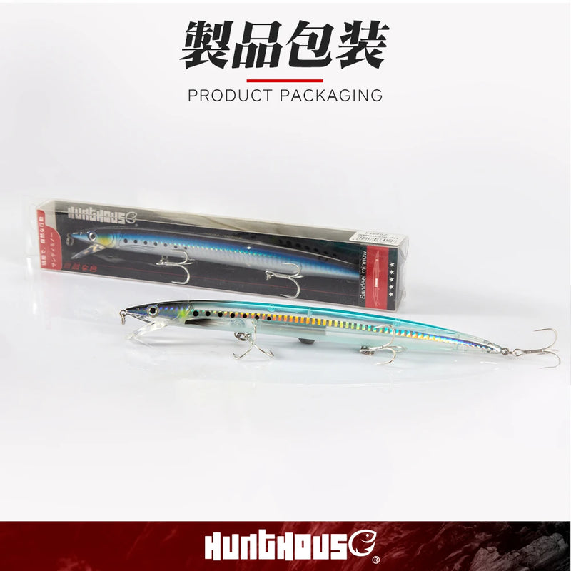 Hunthouse Sandeel Minnow Fishing Lure 143/173/208mm Long | SAMAG