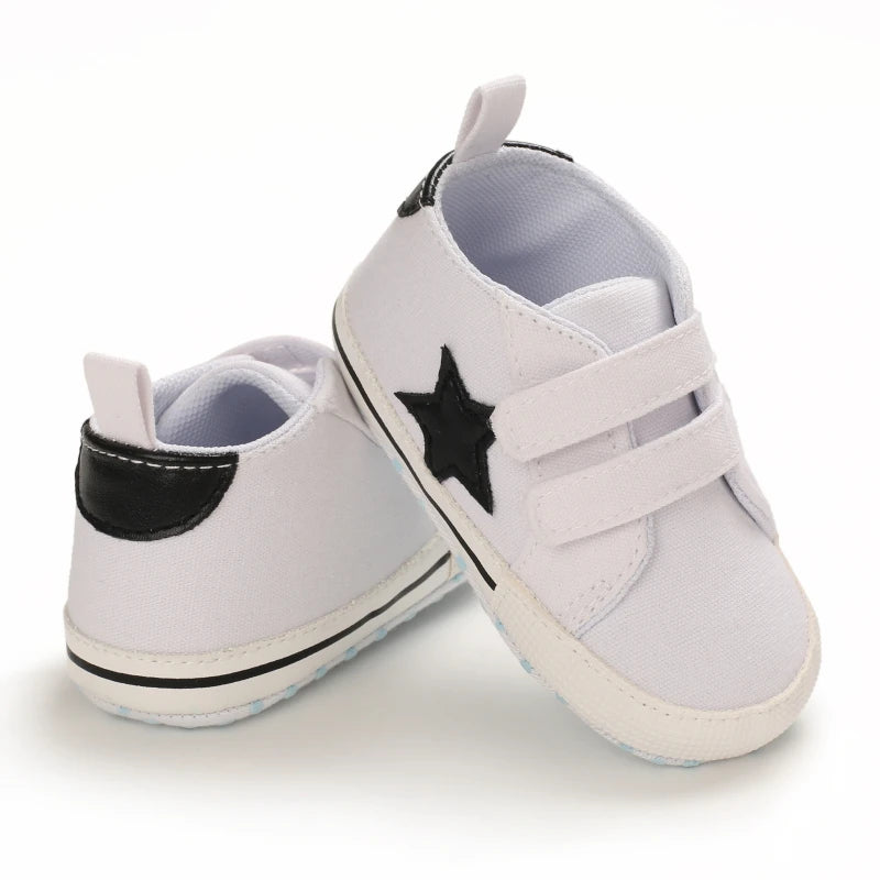 VALEN SINA New Baby Shoes White Christening Baptismal Moccasins Infant Boys Girls Slip-On Peas Shoes Walking Shoes