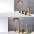 4Pcs Brass Bathroom Bathtub Faucet Bath Faucet Deck Mounted Handheld Tub Mixer Tap Cold Hot Mixer Water Tap With Hand Shower