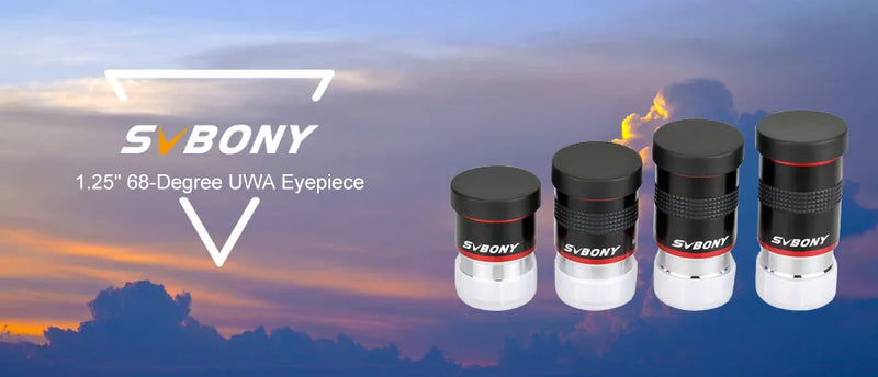 Svbony Telescope Eyepieces 1.25" 68° Eyepiece Planetary Eyepiece UWA 6mm/9mm/15mm/20mm Eyepiece for Astronomical Telescope