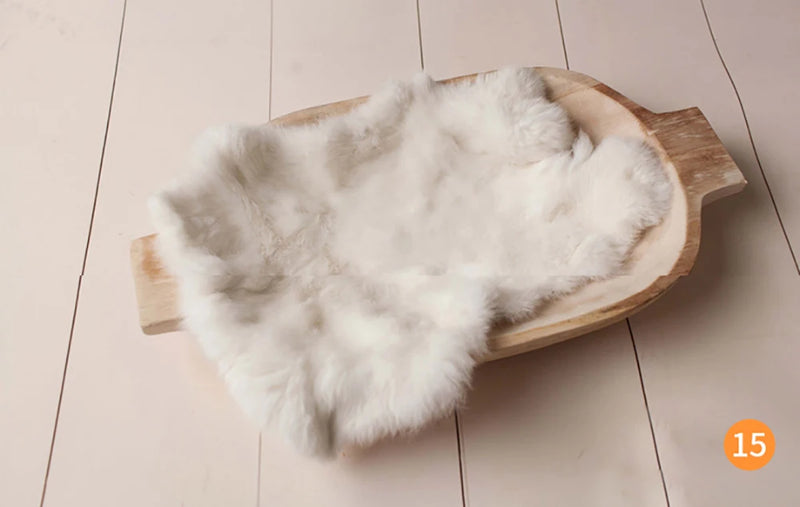 Rabbit Fur For Babies Baby Girl Birth Newborn Photography Props Blankets Accessories New Born Photo Shoot Background Blanket