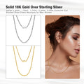 Rinntin Luxury 925 Sterling Silver Diamond - Cut Rope Chain Necklace For Men Women Fashion Italian Neck - Visuel 2 | SAMAG