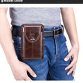 BULLCAPTAIN  MEN'S Leather BELT WAIST Bag Military Fanny PACK Molle Small Money Phone WAIST PACK Bum Pouch PURSE