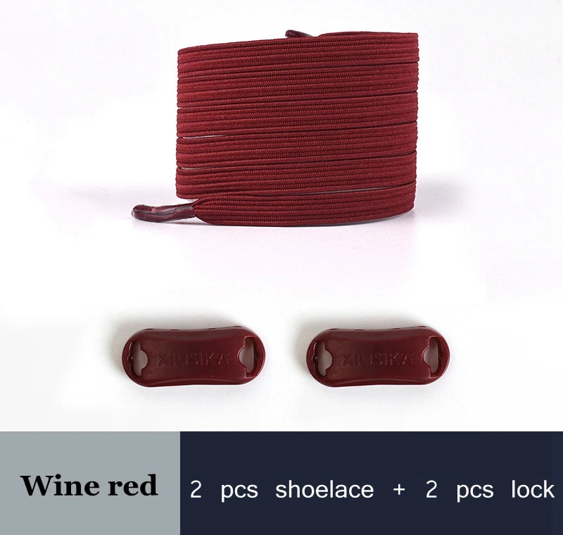 2022 New No Tie Shoe laces Elastic Laces Sneakers Flat Shoelaces without ties Kids Adult Quick Shoe lace Rubber Bands for Shoes