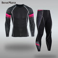 New Men's Thermal Underwear Sets Compression Sport Suit Sweat Quick Drying Thermo Underwear Men Clothing Long Johns Sets