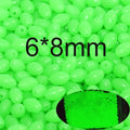 INFOF 100-500pcs/lot Soft Egg Beads Fishing Stop Luminous Oval Rubber Stopper Night Fly Fishing Accessories pesca