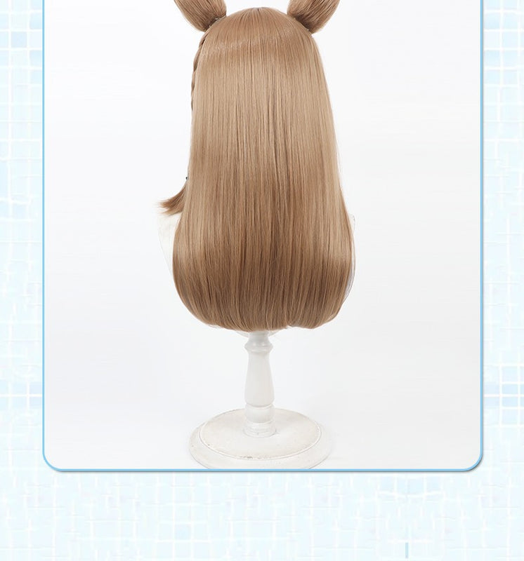 Uma Musume: Pretty Derby Cosplay Almond Eye Wig Halloween anime party heat-resistant synthetic light brown wig
