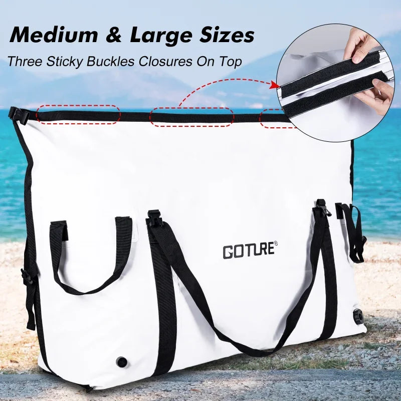 Goture Insulated Fishing Cooler Bag Expended Bottom - View 5 | SAMAG