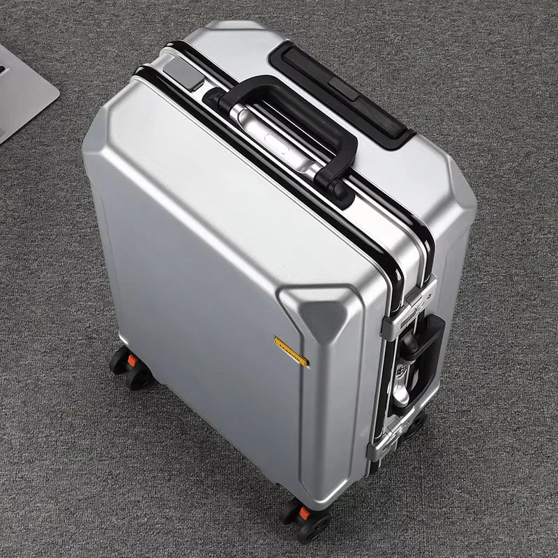 COLENARA Cabin Suitcase Men's Business Boarding Box Women's Aluminum Frame Trolley Case 20"22"24"26 Inch Large Capacity Luggage