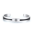 Men Bangle, Enemal Viking Logo Cuff Bracelet For Gentleman, Stainless Steel Minimalist - Visuel 26 | SAMAG