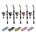 New 1.65mTelescopic Fishing Rod And Spinning Reel Kit with Baits Hooks Travel Pole Set Bait Hook Tackle Set for Outdoor Sports