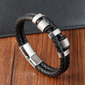 Charm Braid Rope Bracelet For Men Stainless Steel Magnetic Buckle Genuine Leather & Bangles Male Female - Visuel 8 | SAMAG