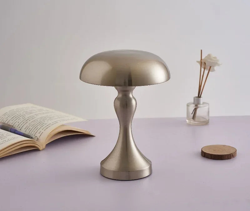 LED Table Lamps Touch Dimming USB Rechargeable for Bar Hotel Restaurant Bedside Decor Bedroom Nightlights Mushroom Lampara Gift