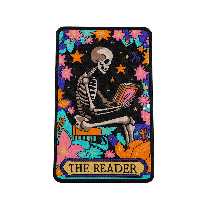 Skeleton Tarot Iron On Patch Clothes Patch For Clothing ADHD Embroidered Patch Garment Apparel Accessories Sewing Stickers