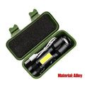 USB Rechargeable Mini Flashlight LED Flashlight COB+XPE Portable Torch Camping Lantern Zoomable Focus Light Flashlight With Clip