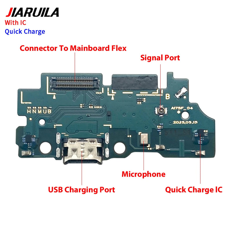 For Samsung A06 A16 A26 A36 A56 A07 A17 A37 A57 4G 5G USB Dock Charging Port Flex Cable Charger Board With Microphone Connector