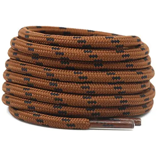 2 Pairs Work Boots Shoe Laces Diameter 4.5mm Heavy Duty Hiking Shoelaces for Men Women Round German Training Shoelace