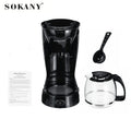 12 Cups Coffee Machine Mini Automatic Dripping Home Office Coffee Maker Multi-function Brew Tea Coffee home appliances
