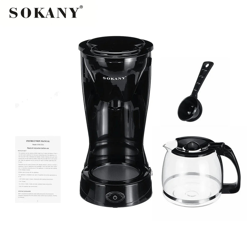 12 Cups Coffee Machine Mini Automatic Dripping Home Office Coffee Maker Multi-function Brew Tea Coffee home appliances