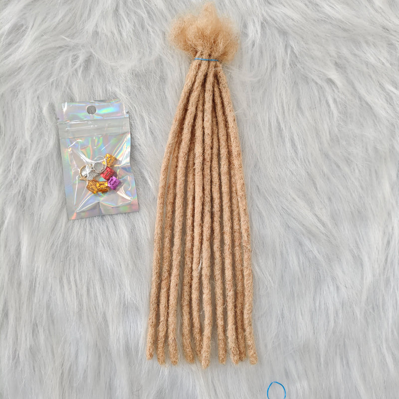 Dreadlocks Sister Locs Extensions Handmade Soft Crochet Brazilian Human Hair Braiding 10in Ombre Short Hair 10Strands/lot