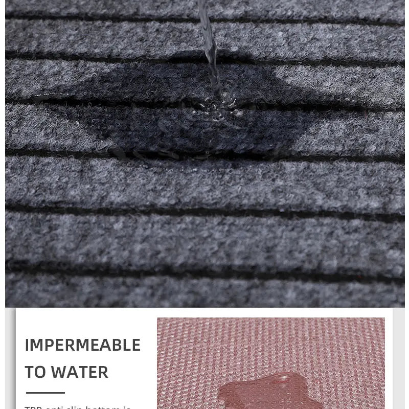 Modern Minimalist Square Floor Mat - Durable, Stain/Fade Resistant, Non-Slip Rubber Backing, Machine Washable for Indoor/Outdoor