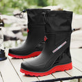 Men's high-top casual rain boots four seasons anti-slip waterproof wading fishing water shoes car wash snow kitchen rain shoes