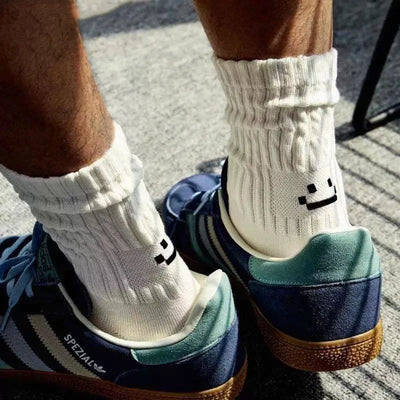 4 Pairs Men's Cotton Work Socks Long Running Breathable | SAMAG