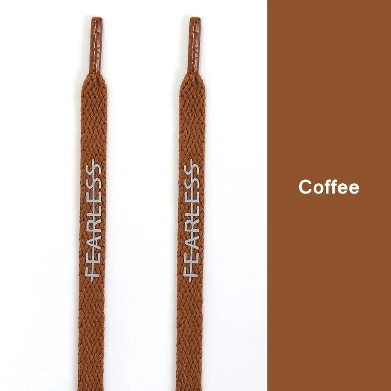 Rubber Band Classic Shoe Laces Reflective Letter Printing Flat Shoelaces for Sneakers Fashion Sports Strings Casual Accessories