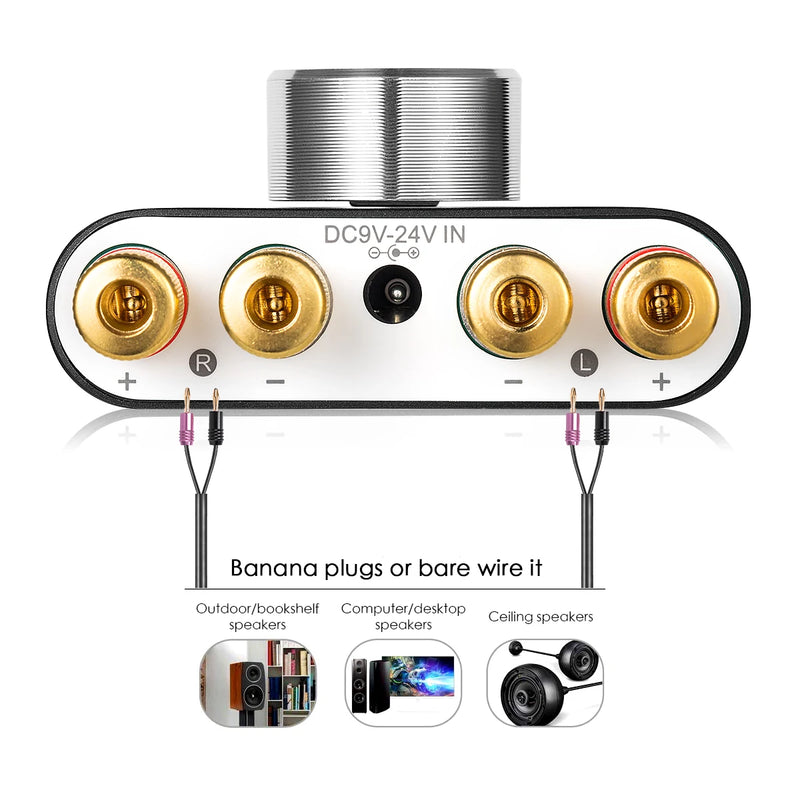 Nobsound Mini Bluetooth 5.0 TPA3116 Digital Amplifier Hifi Stereo Audio Receiver Power Amp 50W+50W Car Sound Amplifiers