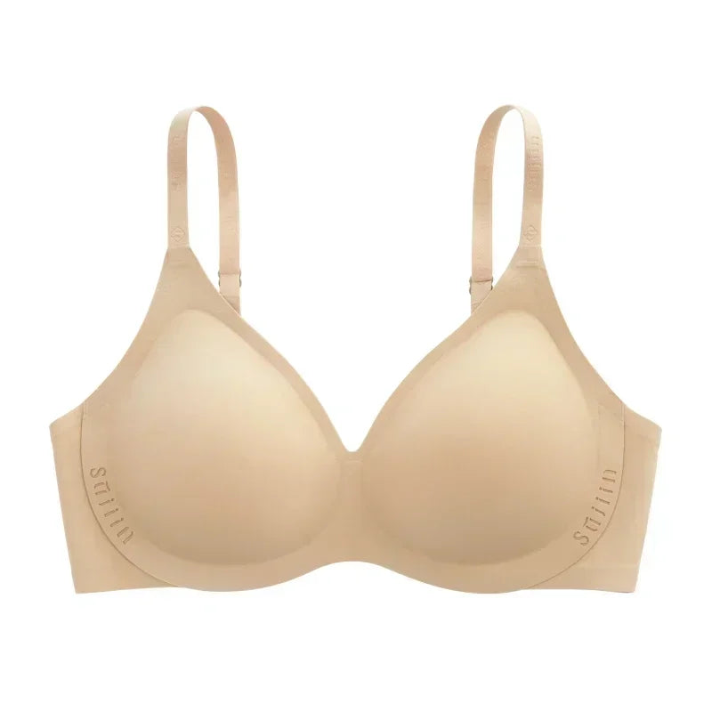 SUJIIN Seamless Bras for Women Sexy Push Up Wireless Bra Female Soft Support Bralettes V-Neck Lady Thin Comfort Bralettes MX222