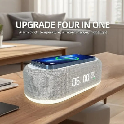 Alarm Clock Wireless Chargers Pad Phone Bedroom Lamp | SAMAG