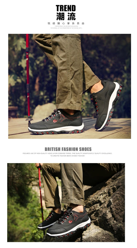High-Quality Sports Shoes Men's Casual Shoes, Waterproof And Lightweight, Suitable For Outdoor Hiking, Mountaineering, City Work