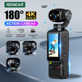 Portable HD 4K Action Camera Manual 90 180 Degree Rotation For YouTube Vlog Video Recording Record Life Handheld Action Camera