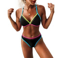 Bikini, split swimsuit for women, black contrasting color | SAMAG