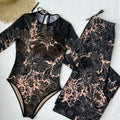 2026 Glamorous Multicolor Swimwear with Unique Pattern High-Cut Legs Perfect for Beach Wear Pool Parties Summer Getaway Vacation