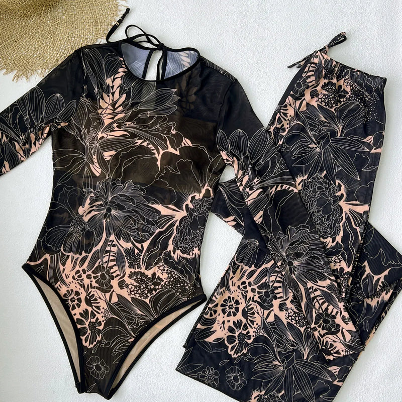 2026 Glamorous Multicolor Swimwear with Unique Pattern High-Cut Legs Perfect for Beach Wear Pool Parties Summer Getaway Vacation