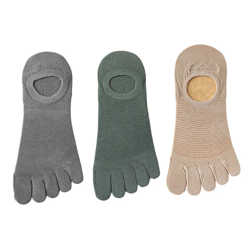 3 Pairs/lot Men's Socks Breathable Sweat Novelty Toe | SAMAG