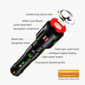 Long Range LED Flashlight High Power Spotlight Fluorescent Absorbing Film Luminous Colorful Zoom Flashlight Camping Emergency