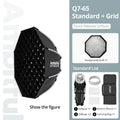 AMBITFUL 30x120cm 55cm 65cm 90cm One Touch Open Octagon/Rectangle Softbox Bowens Mount for Outdoor Studio Photography Side Wing